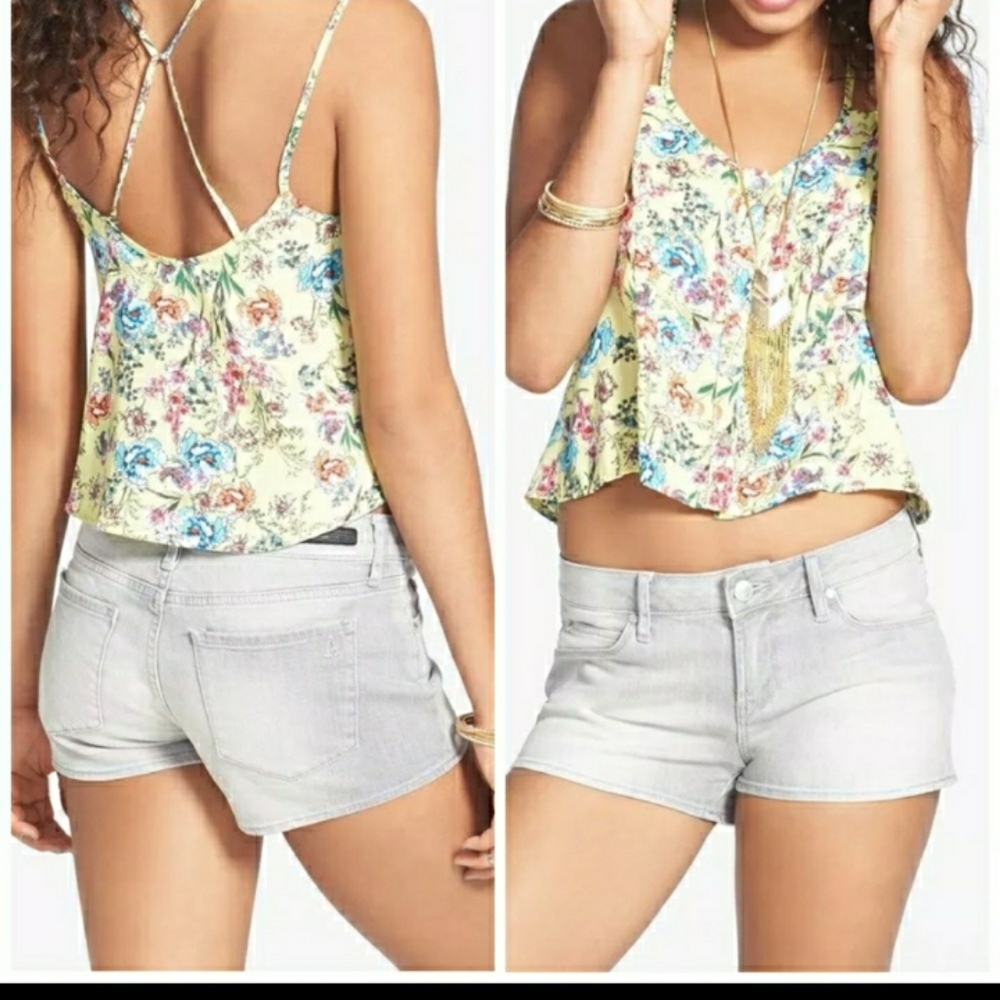 Articles of Society 'Chica' Bodycon Cheeky Daisy Dukes Jean Shorts 31